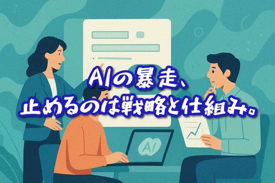 AIの暴走、止めるのは戦略と仕組み。