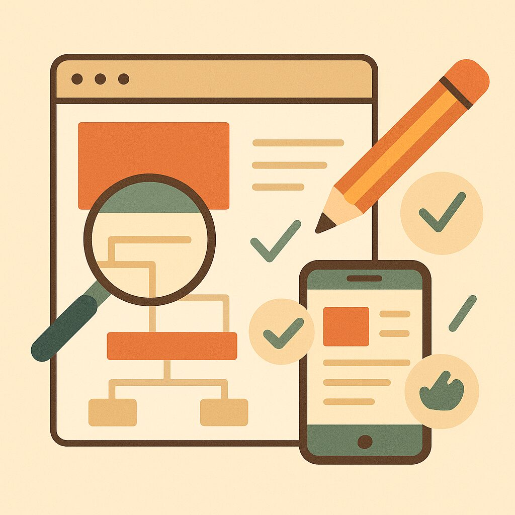 既存HPの構造チェック・修正対応