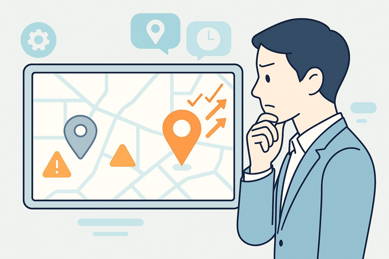 マップに出てこない店舗の対処法|基本設定チェックで解決できる?