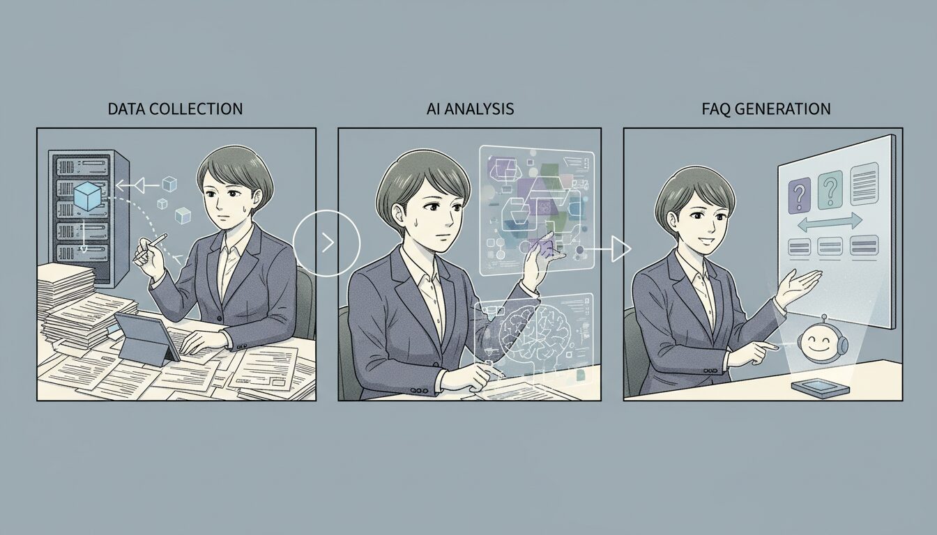 AIエージェントが「FAQ」を自ら育てる：チャットの履歴から不足している回答をAIが提案