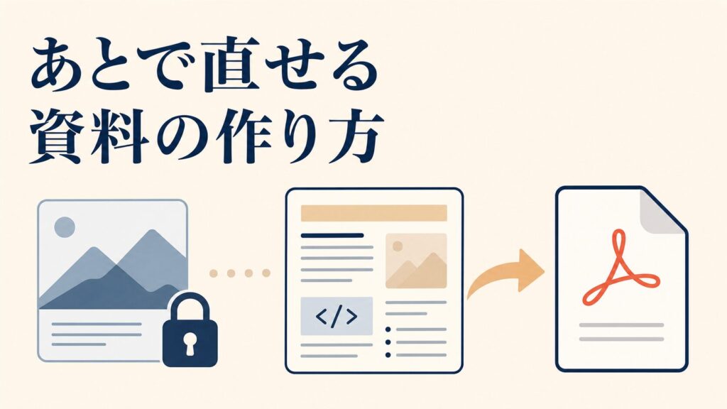 AIの資料作成はHTML/CSS経由が正解｜あとで直せる作り方
