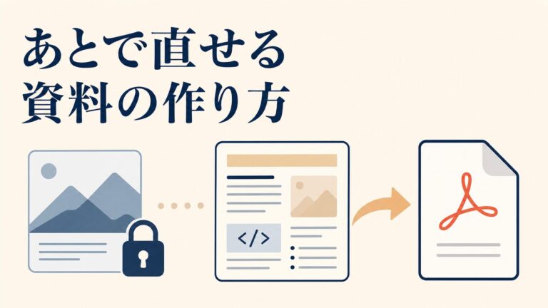 AIの資料作成はHTML/CSS経由が正解｜あとで直せる作り方