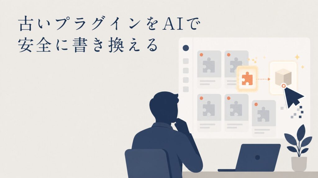 Cursorで古いプラグインを安全に書き換える｜脆弱性対応をAIで突破