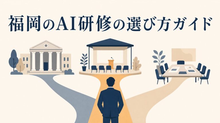 福岡のAI研修・AIセミナーの選び方｜公的機関と民間の使い分け