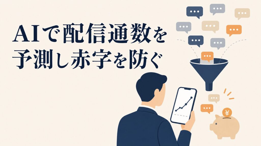 2026年10月のLINE料金改定で配信1通の重みが増す。AIで通数を予測し赤字を防ぐ運用設計