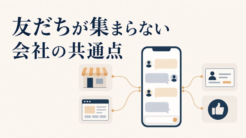 友だちが集まらないLINE、登録率を上げる導線の作り方
