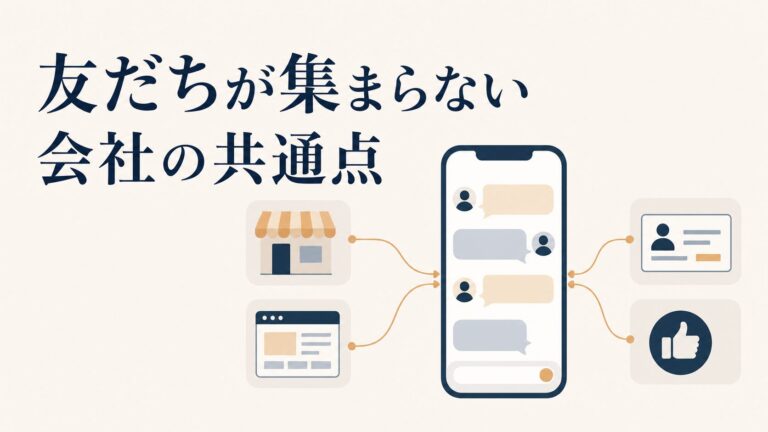 友だちが集まらないLINE、登録率を上げる導線の作り方