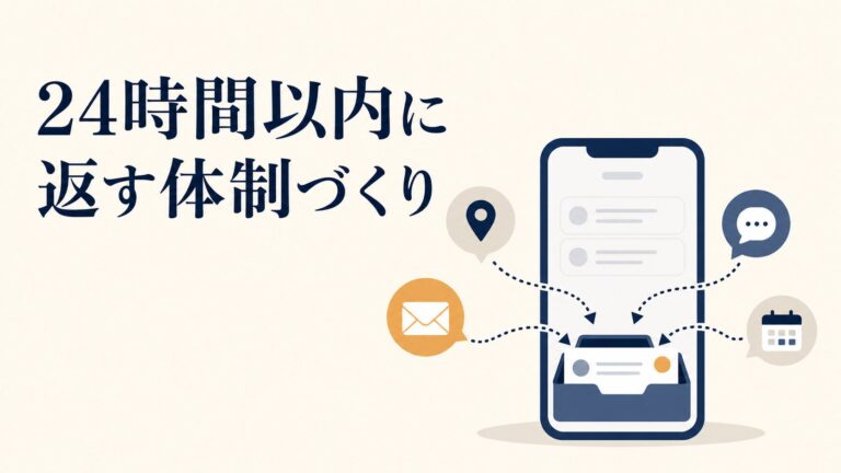 問い合わせの取りこぼしを減らす。スマホに届くGoogleマップ経由の連絡を24時間以内に返す体制づくり