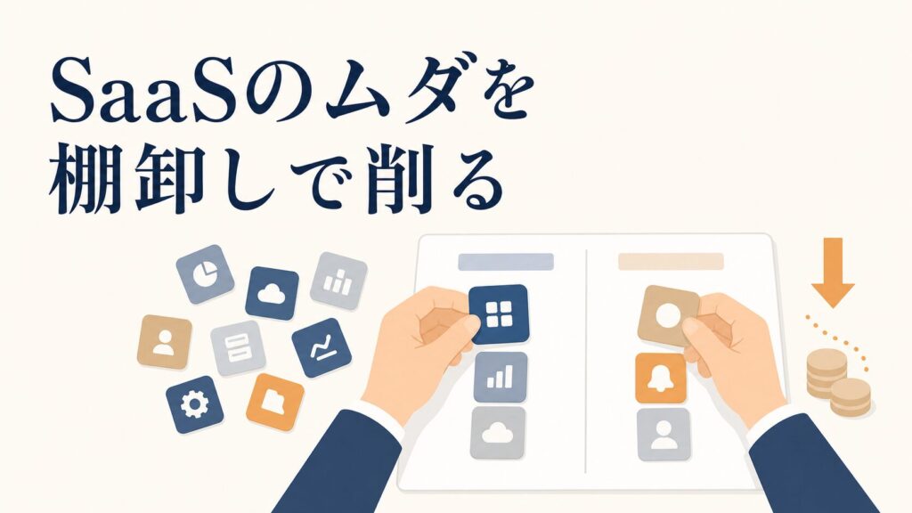 SaaS棚卸しで月10万円のムダを削る情シス1人の整理術