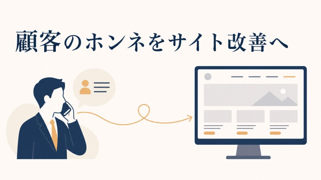 「使いにくい」と言わせないサイト改善術。営業担当から顧客のホンネを吸い上げる仕組みづくり