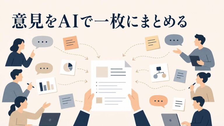 リニューアル要件定義をAIで整理。意見を一枚にまとめる進め方